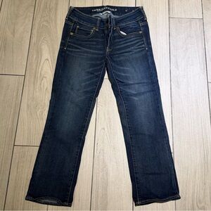 American Eagle Outfitters Deep Indigo Jeans Artist Crop